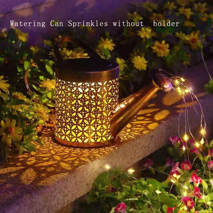 Solar Watering Tap Lights Led Sprinkles Waterproof Iron Planter Yard Outdoor Garden Decoration